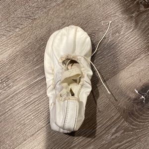 White capezio ballet shoes